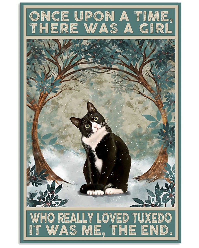 The Girl Who Loved Cats: Storybook Vintage Tin Sign Wall Art - Personalize Wall Art