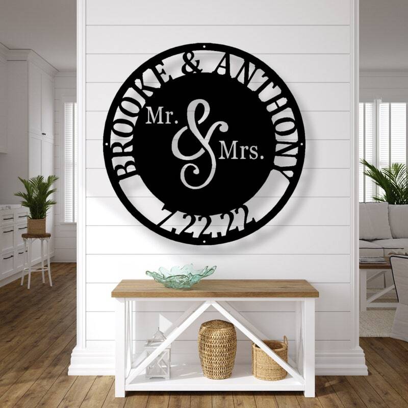 Celebrate Love - Custom Date Metal Sign for Mr. & Mrs. Couple