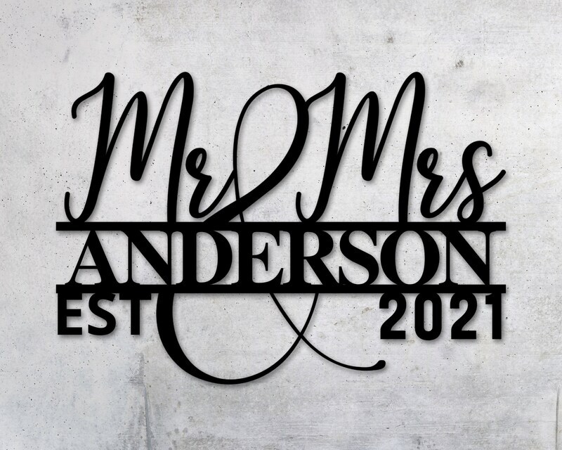 Engraved Couple's Metal Sign - A Forever Wedding Keepsake