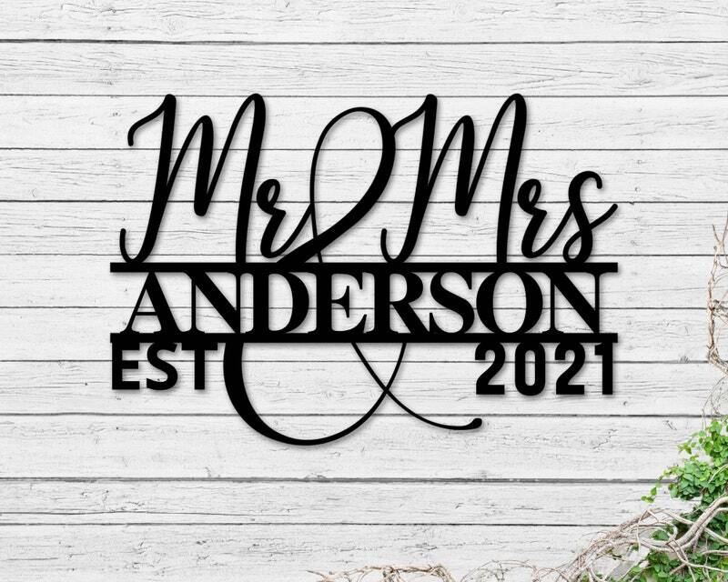 Engraved Couple's Metal Sign - A Forever Wedding Keepsake