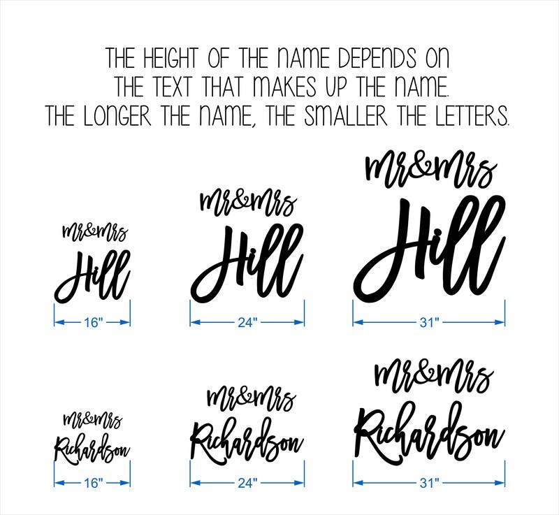 Forever Love Personalized Mr & Mrs Wedding Metal Sign