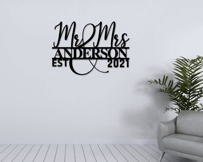 Engraved Couple's Metal Sign - A Forever Wedding Keepsake