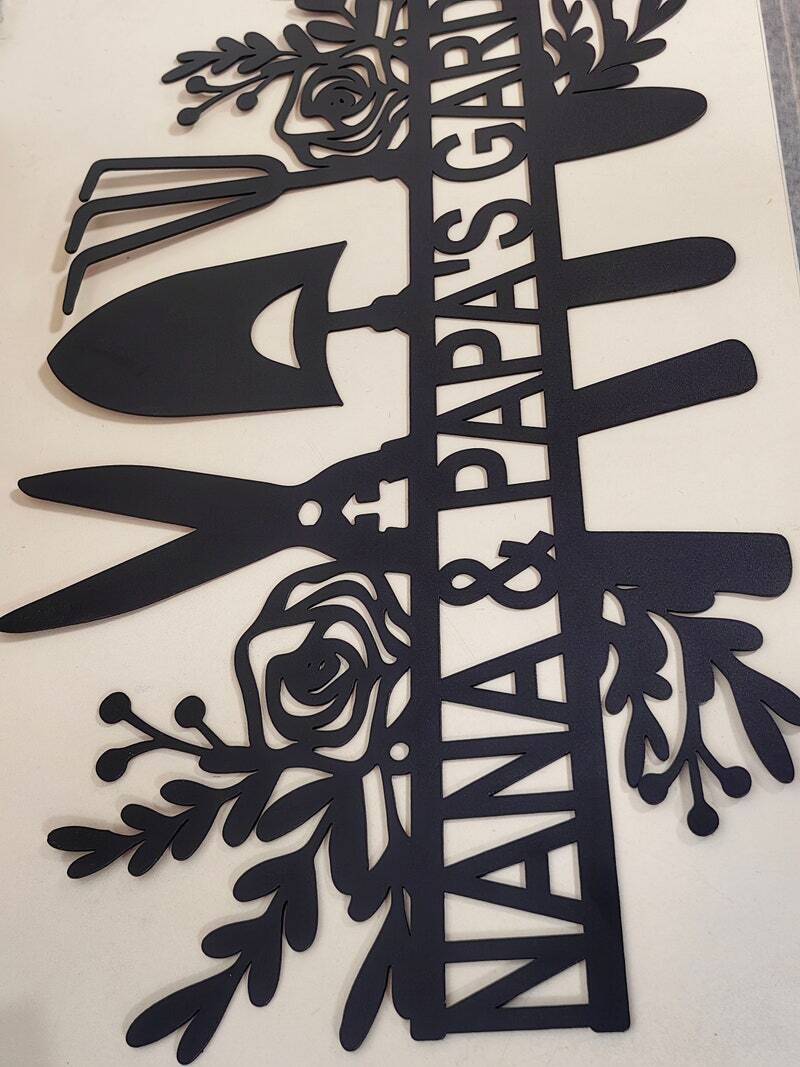Nana's Custom Garden Decor Metal Sign for Her Yard