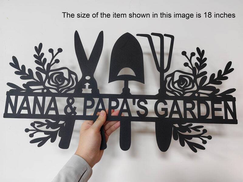 Nana's Custom Garden Decor Metal Sign for Her Yard - Personalize Wall Art