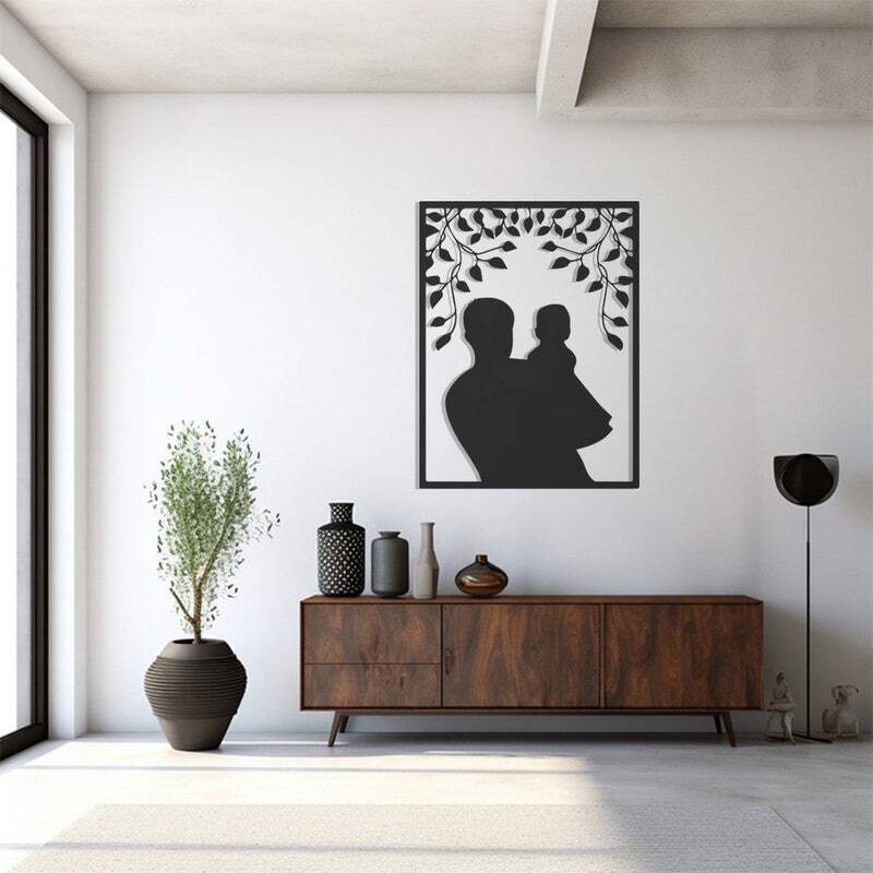 Heartfelt Father Son Metal Sign - Lasting Parental Love Art