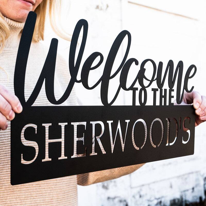 Personalized Outdoor Metal Sign - Family Welcome & Housewarming Gift