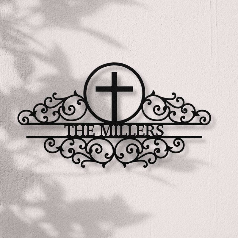 Blessed Family Christian Metal Sign for Your Home