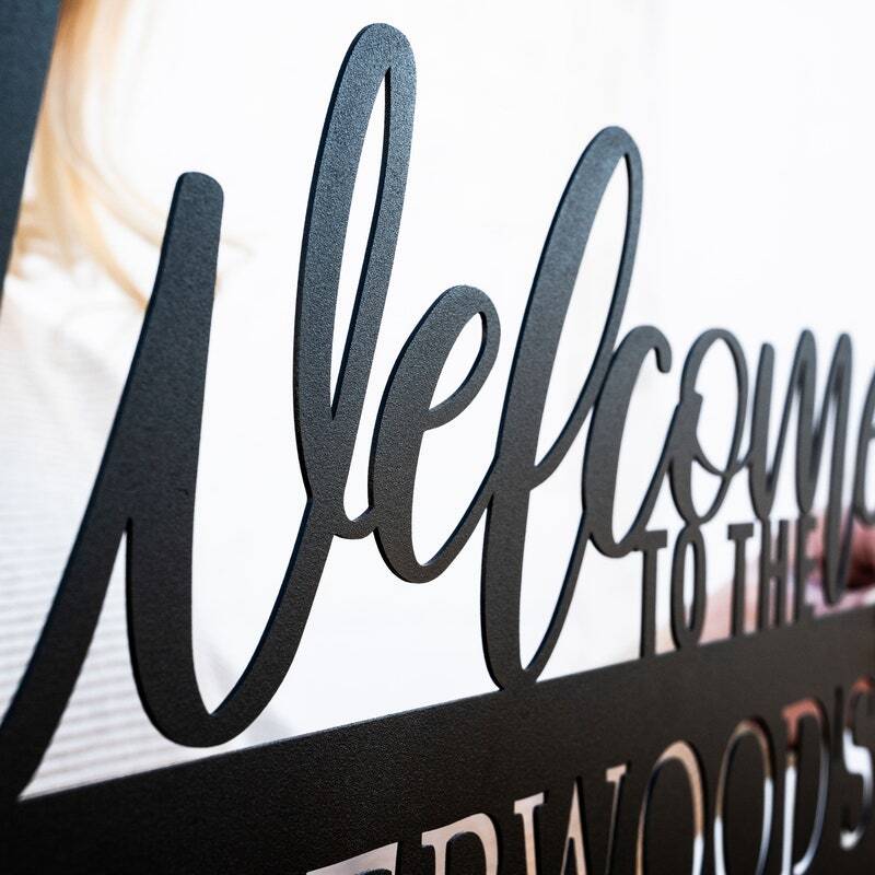 Personalized Outdoor Metal Sign - Family Welcome & Housewarming Gift