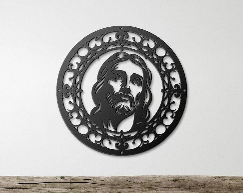 Christ's Portrait Metal Sign - Personalized Spiritual Home Decor - Personalize Wall Art