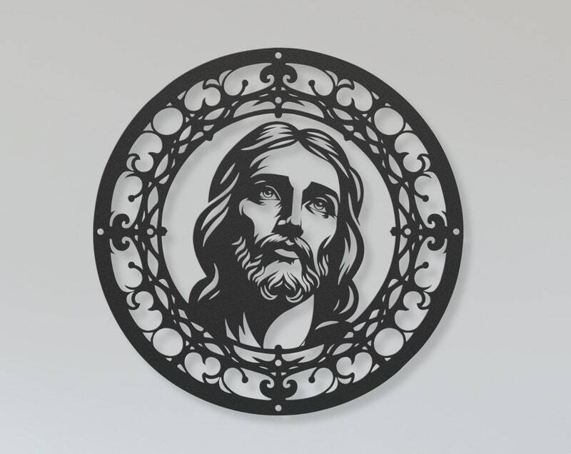 Christ's Portrait Metal Sign - Personalized Spiritual Home Decor