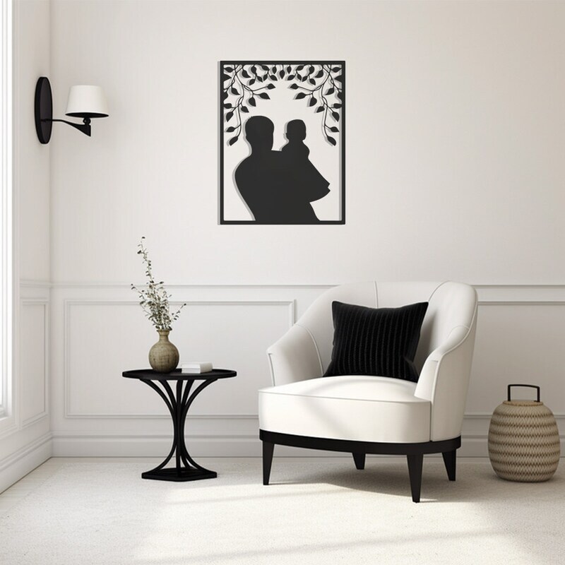 Heartfelt Father Son Metal Sign - Lasting Parental Love Art