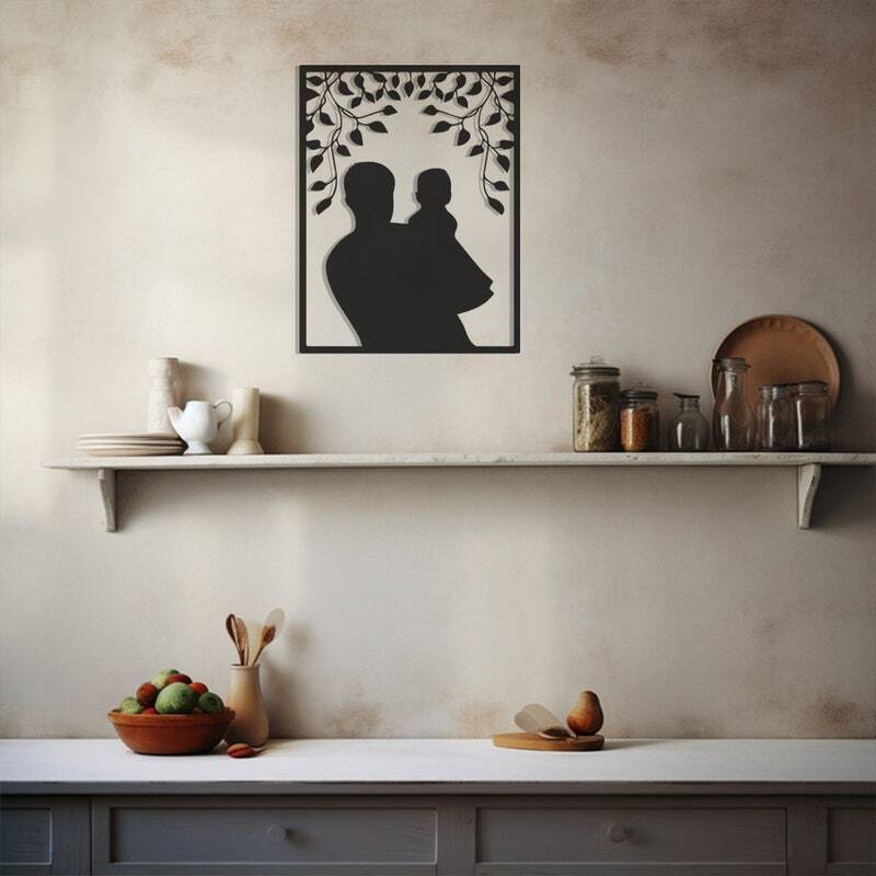Heartfelt Father Son Metal Sign - Lasting Parental Love Art