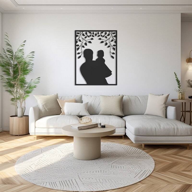 Heartfelt Father Son Metal Sign - Lasting Parental Love Art