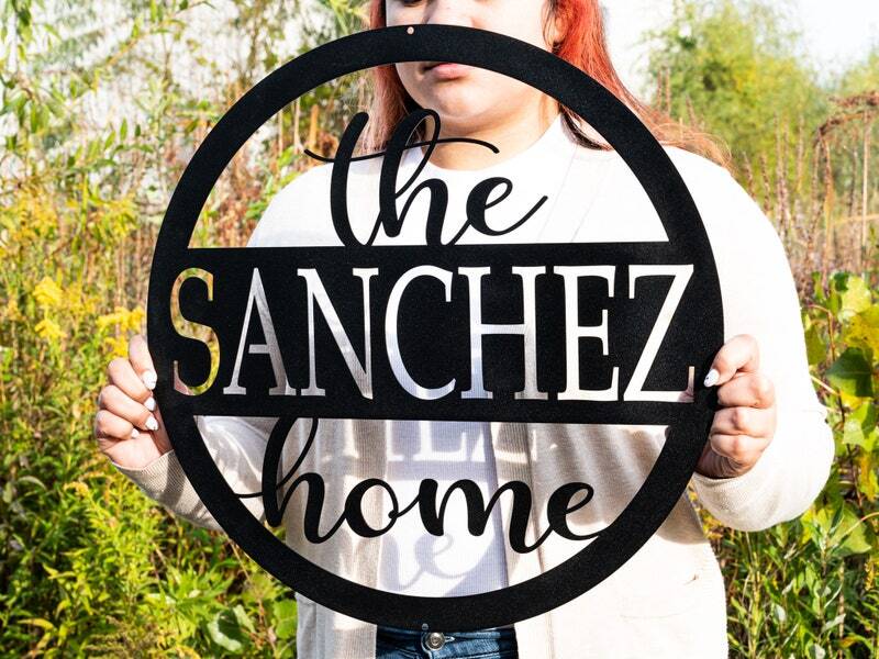 A Lasting Family Welcome Metal Sign - Wedding & Housewarming Gift