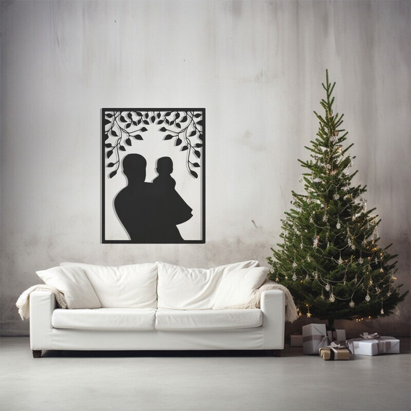 Heartfelt Father Son Metal Sign - Lasting Parental Love Art
