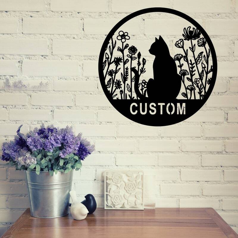 The Purrfect Welcome - Cat Mom's Personalized Metal Sign