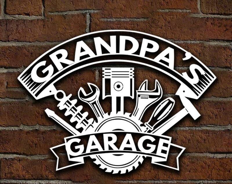 Grandpa's Garage Treasure - Personalized 'Pops' Metal Sign