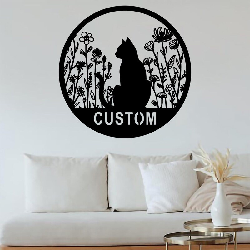 The Purrfect Welcome - Cat Mom's Personalized Metal Sign