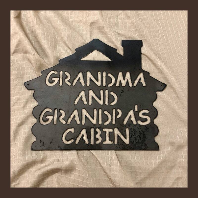 Timeless Grandparent's Cabin Metal Sign for Rustic Decor - Personalize Wall Art