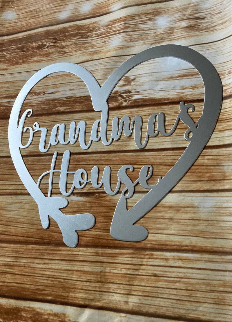 Custom Heartfelt Metal Sign - Grandma's Mother's Day Keepsake - Personalize Wall Art