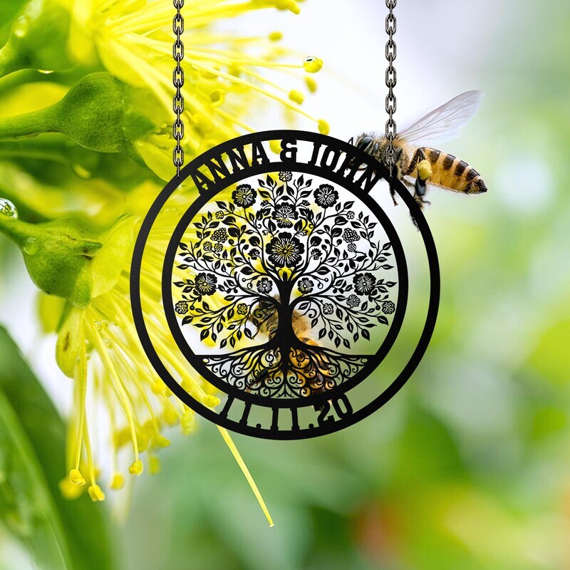 'Our Family Roots' Custom Tree of Life Metal Sign for Home
