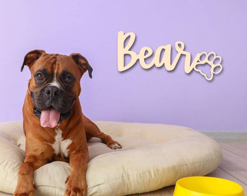 Paw-Print Perfection - Custom Pet Name Metal Sign Wall Art