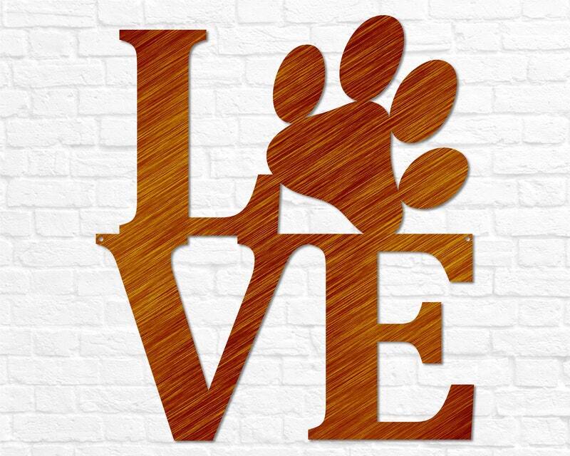 Custom Dog Paw Print Metal Sign - Heartfelt Pet Gift