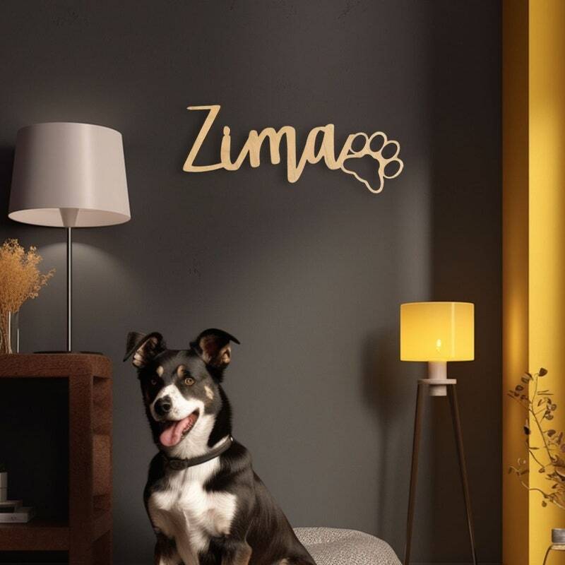 Paw-Print Perfection - Custom Pet Name Metal Sign Wall Art