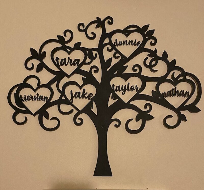 Engrave Your Roots - Personalized Metal Family Tree Sign