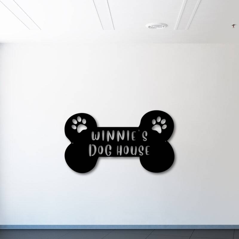 A Heartfelt Metal Sign for Dog Lovers - Personalized Bone Art