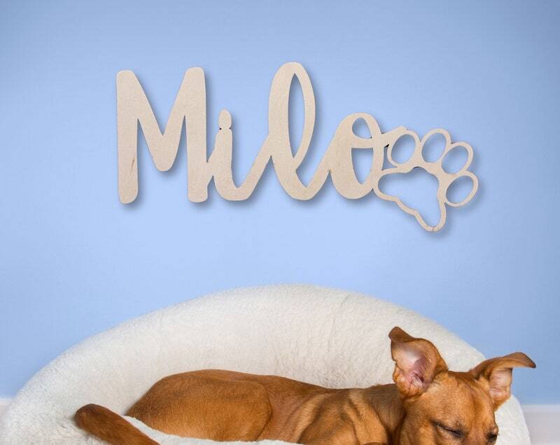 Paw-Print Perfection - Custom Pet Name Metal Sign Wall Art