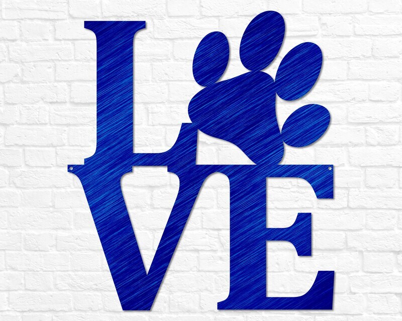 Custom Dog Paw Print Metal Sign - Heartfelt Pet Gift