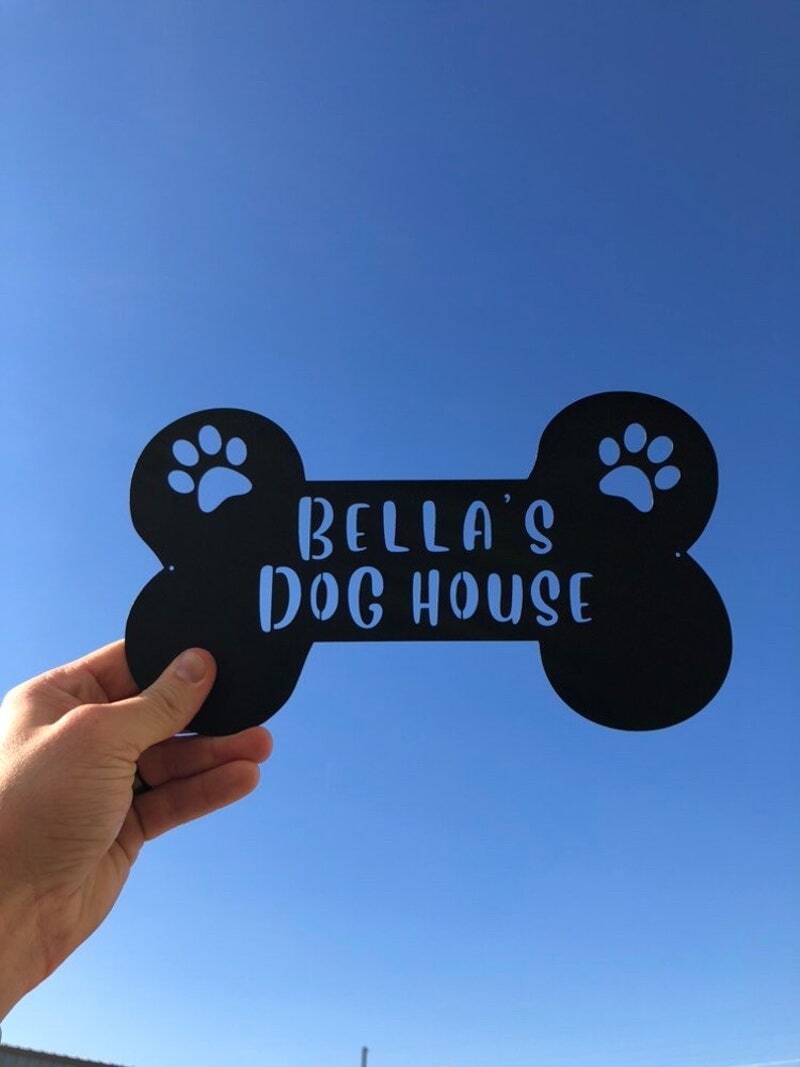 A Heartfelt Metal Sign for Dog Lovers - Personalized Bone Art