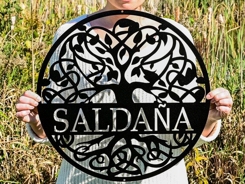 Celebrate Love - Personalized Family Tree Metal Wall Sign