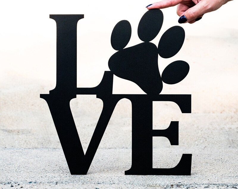 Custom Dog Paw Print Metal Sign - Heartfelt Pet Gift - Personalize Wall Art