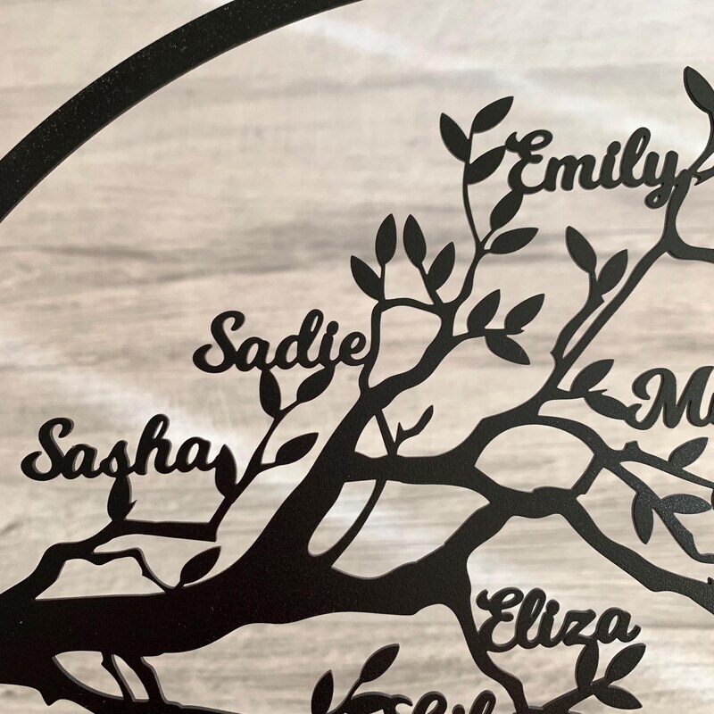 Cherish Your Legacy - Personalized Family Tree Metal Sign