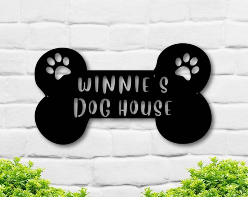 A Heartfelt Metal Sign for Dog Lovers - Personalized Bone Art - Personalize Wall Art
