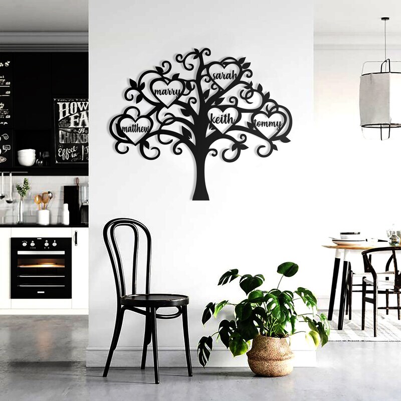 Engrave Your Roots - Personalized Metal Family Tree Sign