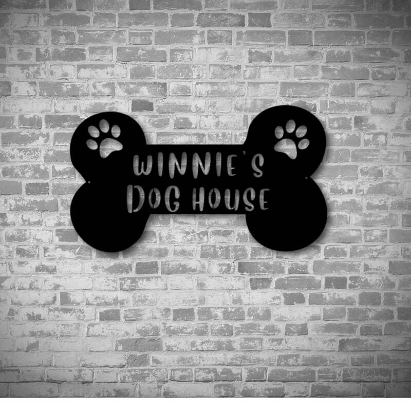 A Heartfelt Metal Sign for Dog Lovers - Personalized Bone Art