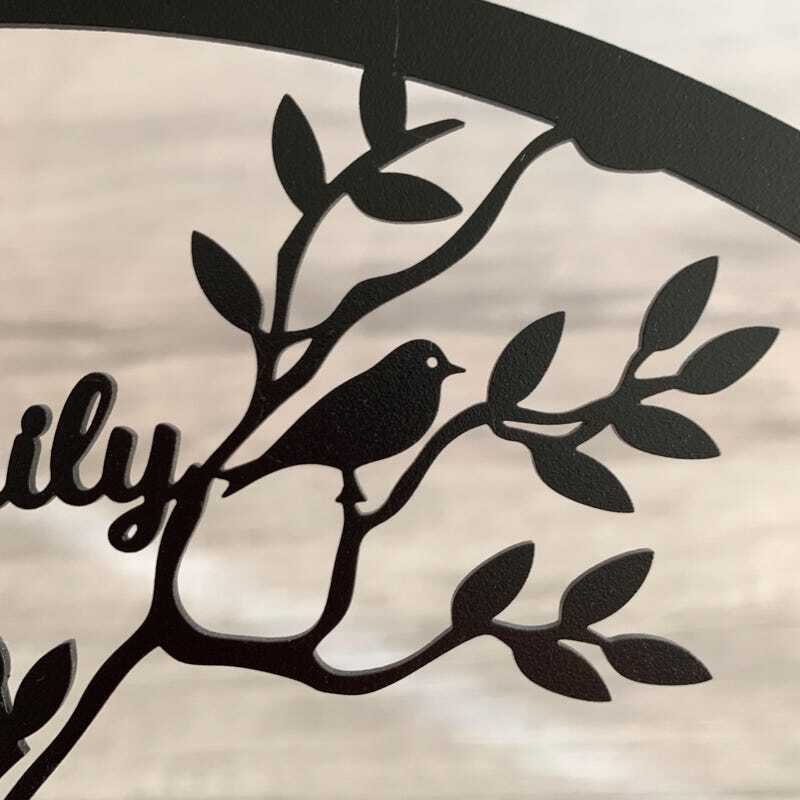 Family Tree Laser Cut Metal Signs
