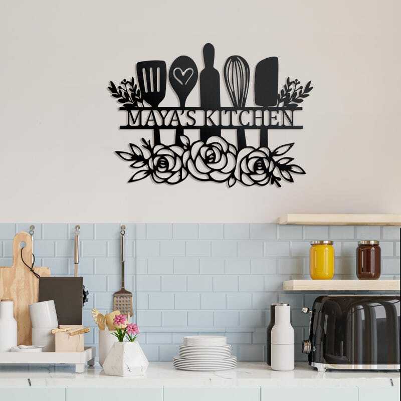 Heartfelt Personalized Kitchen Metal Sign for Mom & Nana's Home