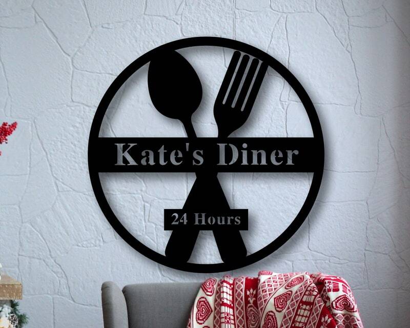 Custom 'Mom's Kitchen' Metal Wall Art for Mother's Day Gift