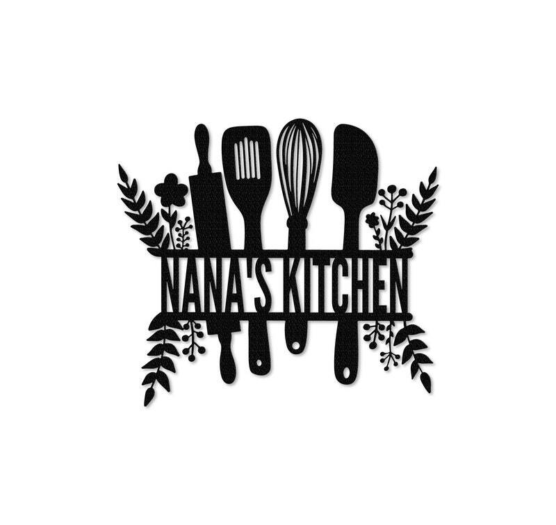 Heartfelt Mom's Kitchen Metal Sign for Dining Room Decor