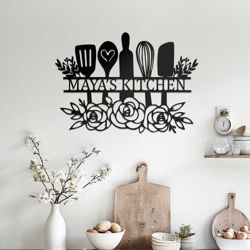 Heartfelt Personalized Kitchen Metal Sign for Mom & Nana's Home