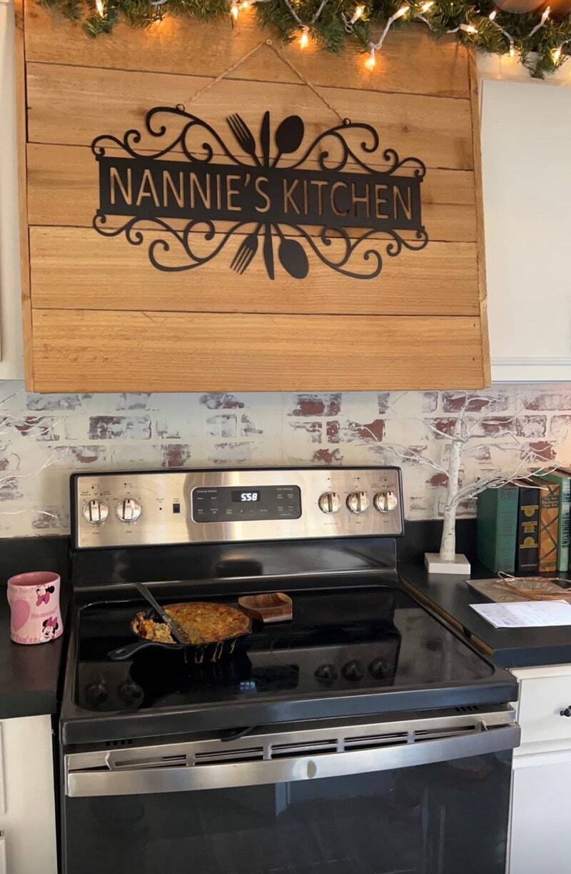 Personalized Metal Sign - Mom's Kitchen Wall Decor Gift
