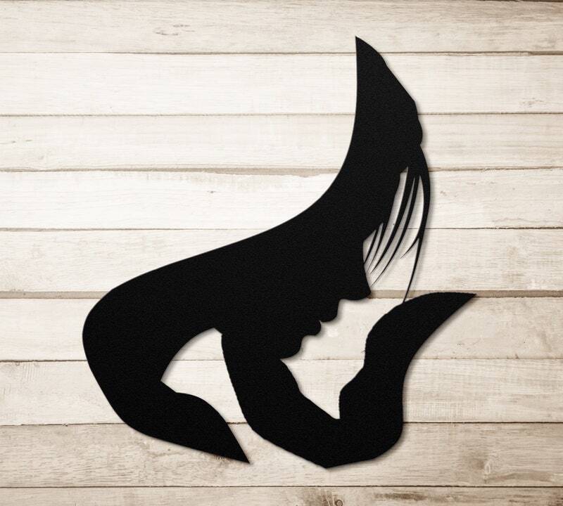 Sentimental Metal Sign for Mom - Mother & Son Silhouette - Personalize Wall Art