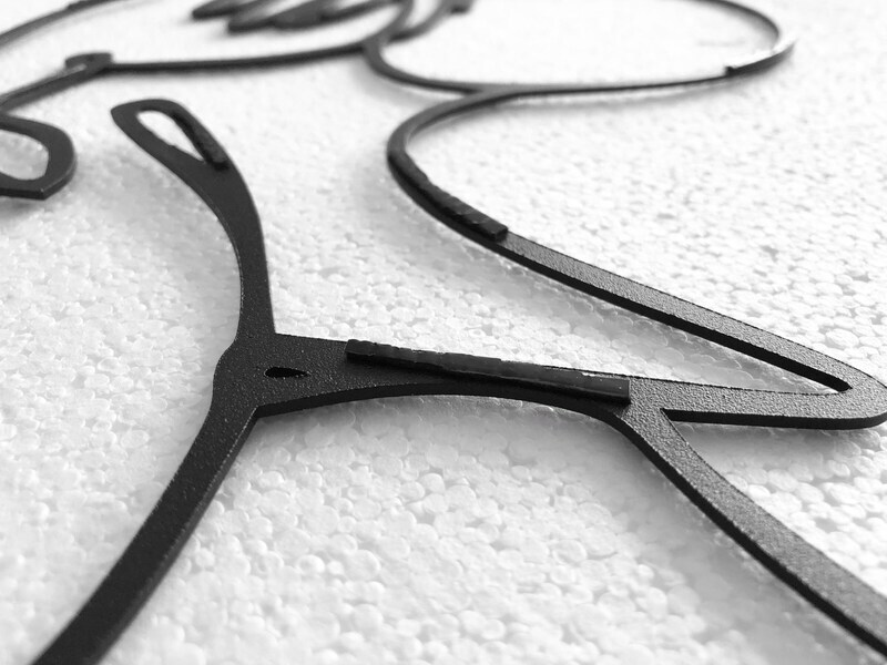 Elegant Metal Sign - A Mother's Love for Her Son, Minimalist Art