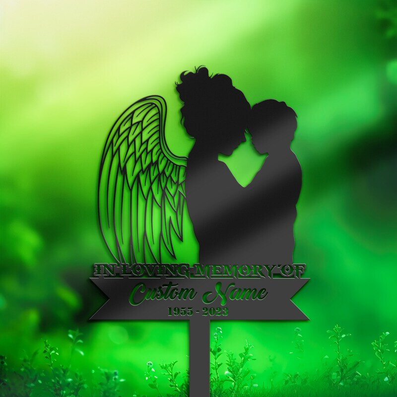 Forever in Our Hearts Metal Sign - Personalized Mother & Son Memorial