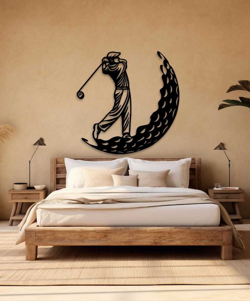 Elevate His Game - Personalized Dad Golf Metal Sign