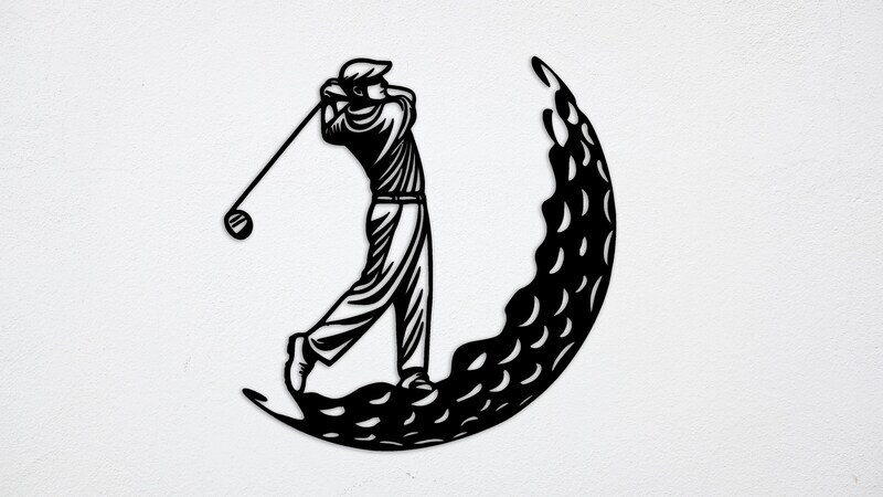 Elevate His Game - Personalized Dad Golf Metal Sign